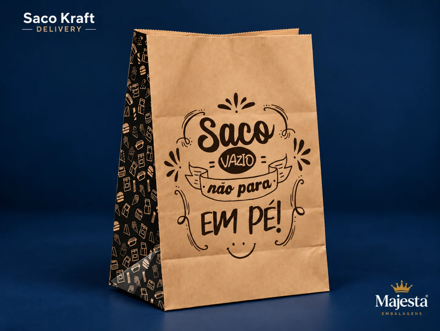 Saco Kraft para Lanche