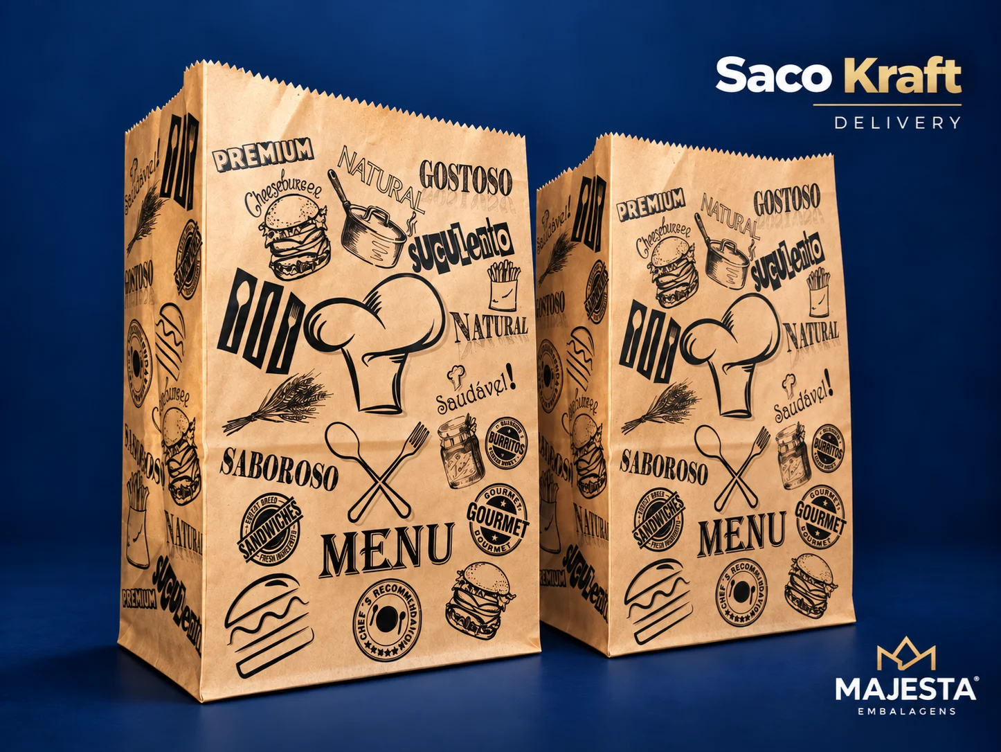 Saco Kraft para Delivery