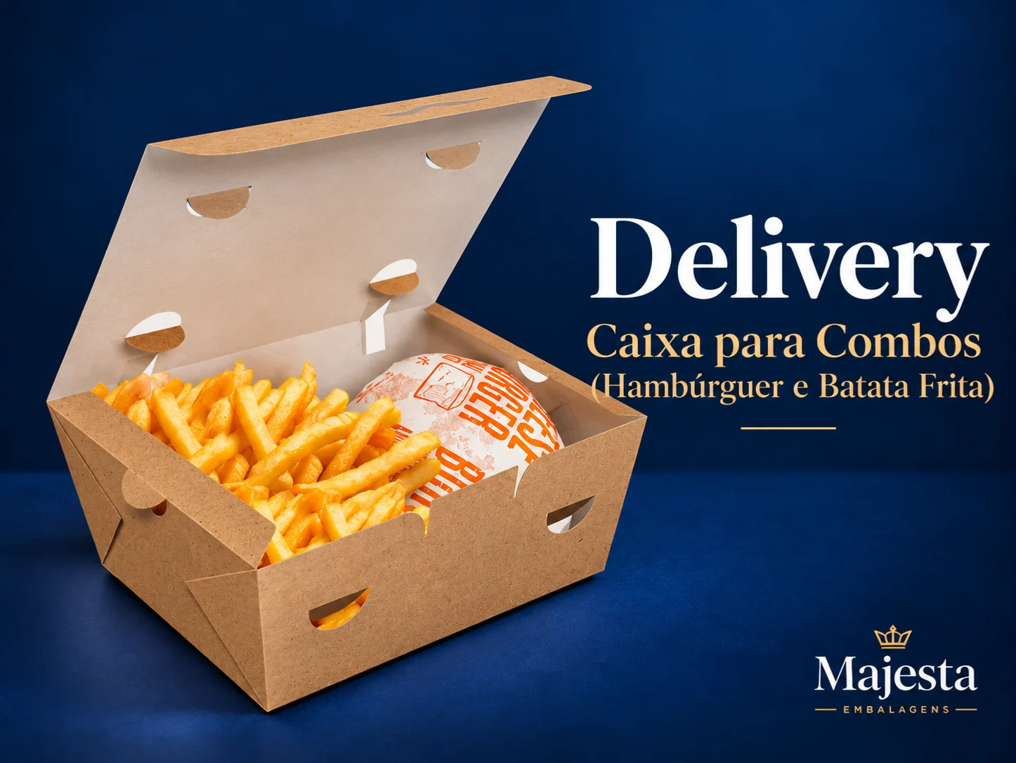 Caixa para Combos (Hambúrguer e Batata Frita)