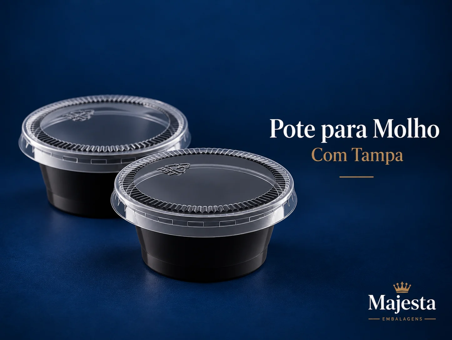 Potinho para Molho Delivery com Tampa 30ml Preto